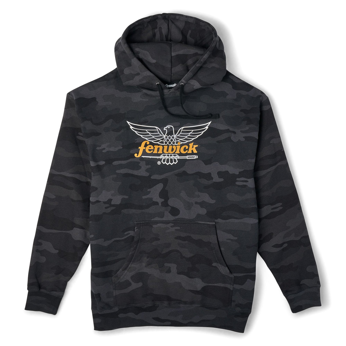 Fenwick Logo Camo Pullover Fleece Hoodie