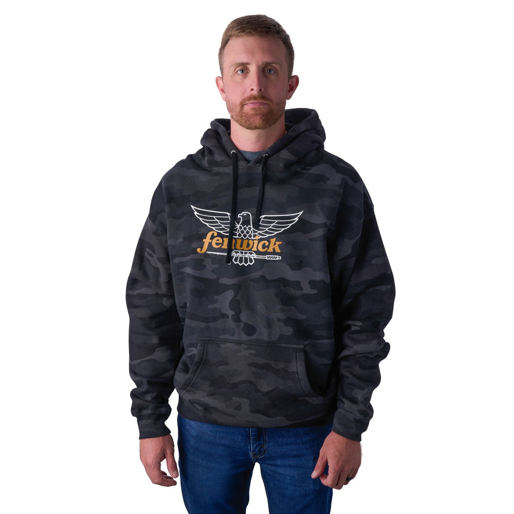 Fenwick Logo Camo Pullover Fleece Hoodie